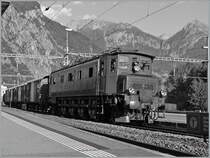 Ae 4/7 10976 with an historic Cargo Train in Martigny. 
20.08.2011
