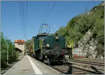 The Crocodiles Ce 6/8 III 14305 and not realiy to see the Ce 6/8 II 14253 in Ausserberg.