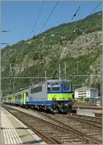 BLS Re 4/4 II is arriving at Brig. 
20. 08.2011