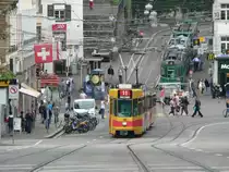 A BLB tram on Line 11 to Aesch, Barf�sserplatz, 2011-07-26