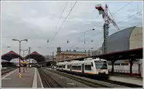 SWEG 650 double unit is waiting for passengers in the main station of Strasbourg on October 29th, 2011.