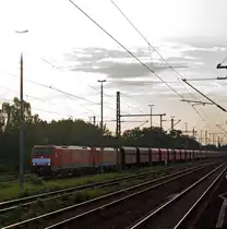 189 040-9 and 189 035-9 heavy ore train on 21.08.2011 in Toisdorf. The photograph was taken from a driving steam train.
