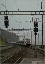 The Flirt 522 207 is arriving at Stein S�ckingen. 
06.11.2011