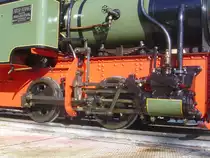 2 ft gauge steam engine  Liseli  (Jung No 1693, built 1911) in service on the high alpin panoramic railway of  Parc d'Attractions du Chatelard (VS)  in Switzerland. Loco details, photo was taken in the station  Les Montuires . 02 July 2011