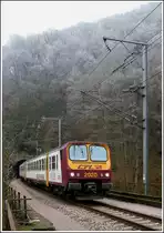Z 2020 is leaving the tunnel F�ischterhaff near Goebelsm�hle on November 16th, 2011.