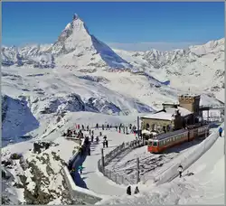 Stacja szczytowa Gornergrat (3089 metrów nad poziomem morza).
