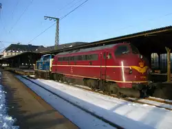 DSB Nohab 1132 op het hoofdstation van Karlsruhe.