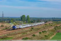 11.09.2019 | Kozłow - EP09-006 anländer till stationen från sidan av Szczekociny.