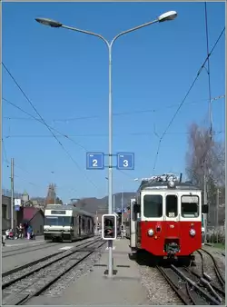 CEV GTW and BDeh 2/4 N° 75 in Blonay.